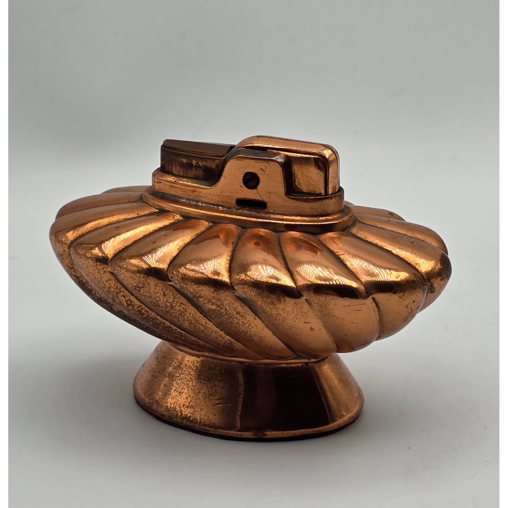Vintage Ronson Regal Table Lighter Copper Art Deco Mid Century MCM 50s